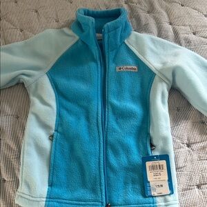 Columbia Turquoise and Light Blue Fleece Jacket